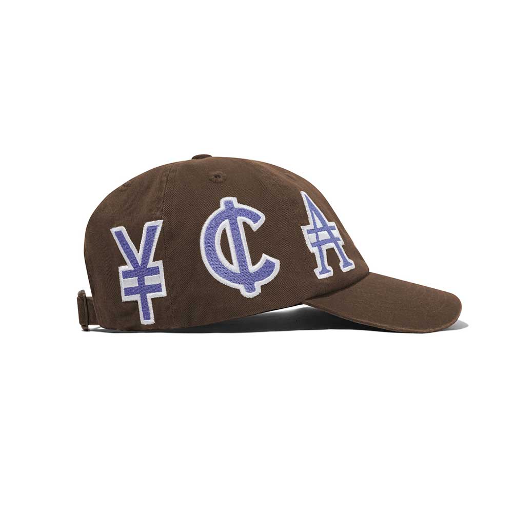 Cash Only Currency 6 panel cap brown