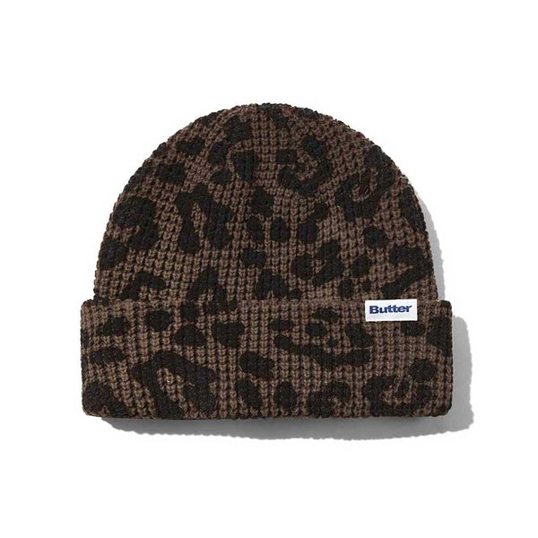 Butter Goods Distress Waffle Beanie leopard