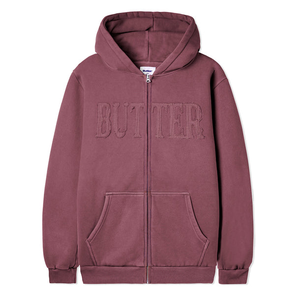 Butter Goods Fabric Applique Zip hooded sweat