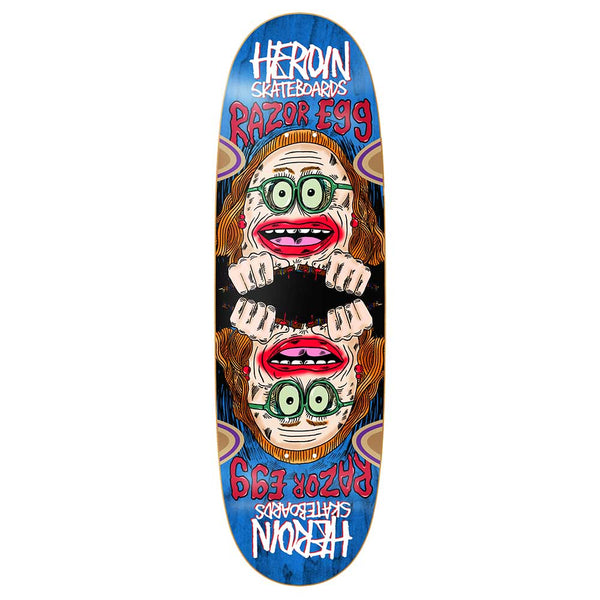 Heroin Skateboards Auntie Razor Egg Deck 9.75