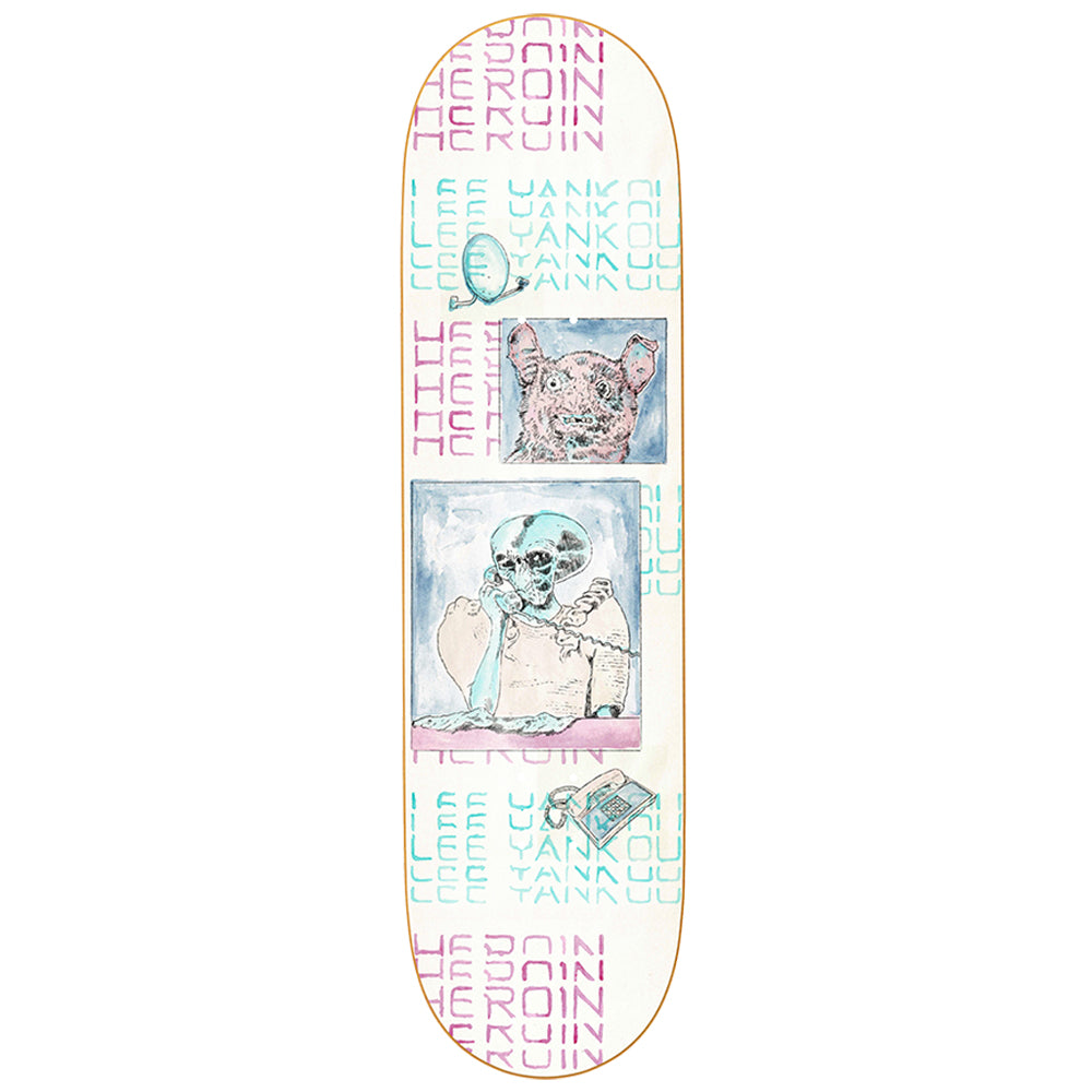 Heroin Skateboards Lee Yankou Die Tonight deck