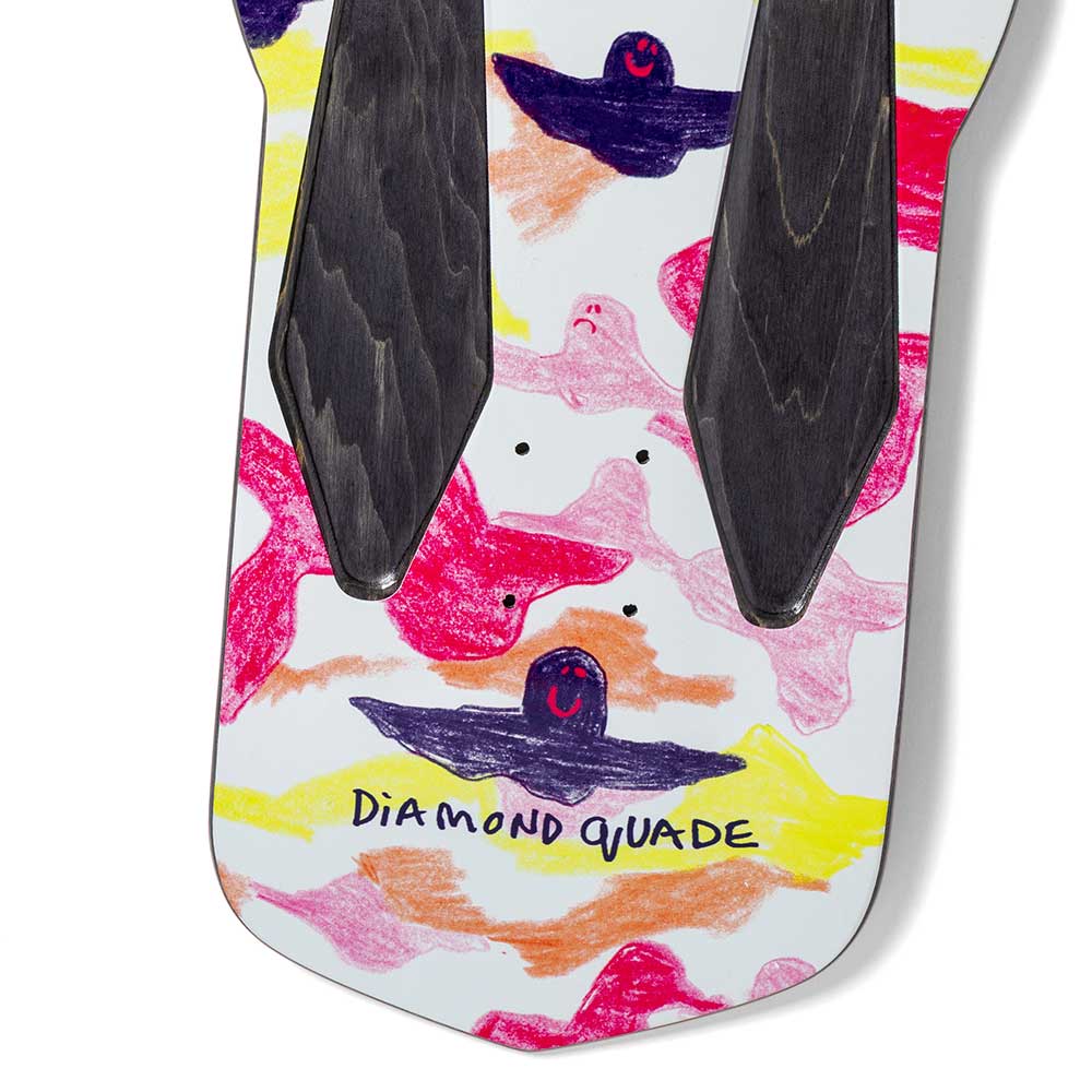 Krooked Skateboards Diamond Quad Beamer SSD 2026 deck detail tail