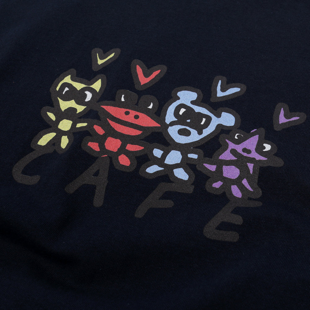 Skateboard Cafe Pals T-Shirt navy close