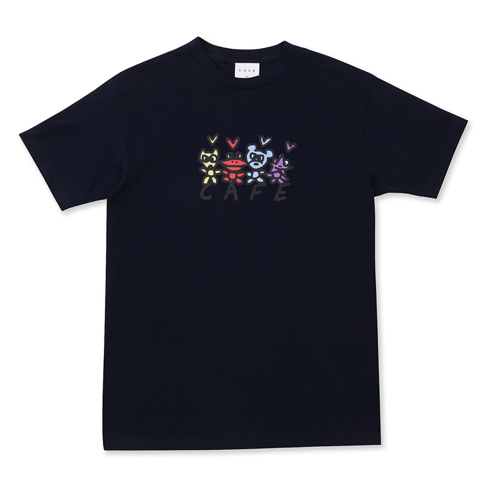 Skateboard Cafe Pals T-Shirt navy