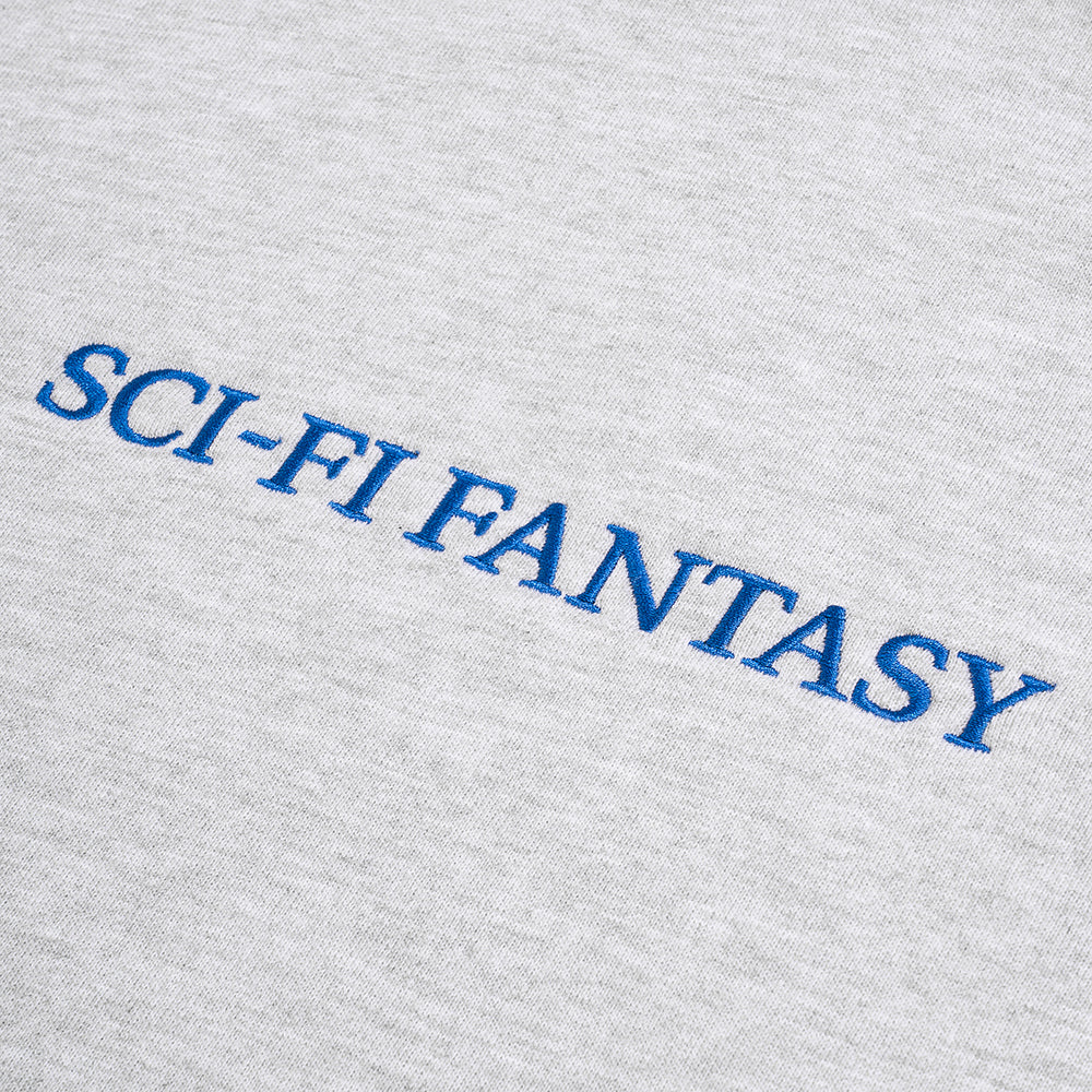 Sci-Fi Fantasy Logo Hooded Sweat Grey Detail