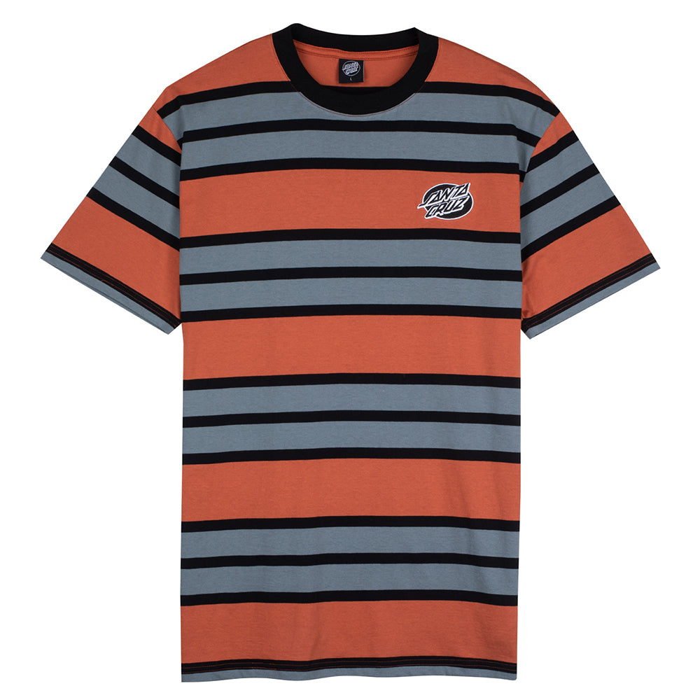 Santa Cruz Mono Lined Oval Dot Stripe T-Shirt