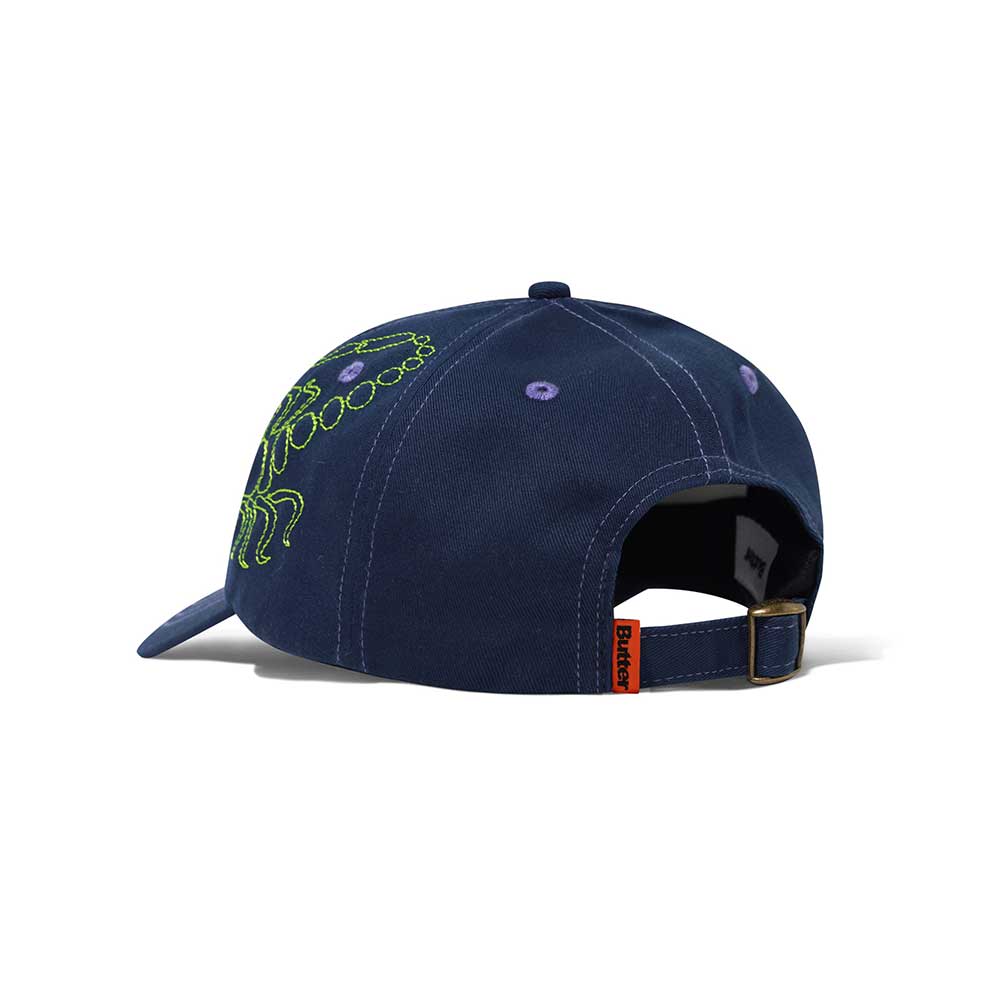Butter Goods Scorpion 6 Panel Cap Navy back