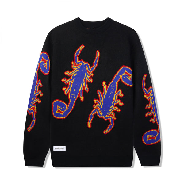 Butter Goods Scorpion knitted sweater black