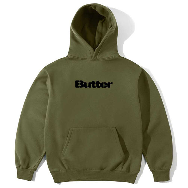 Butter Goods Stencil Logo Pullover Hood army