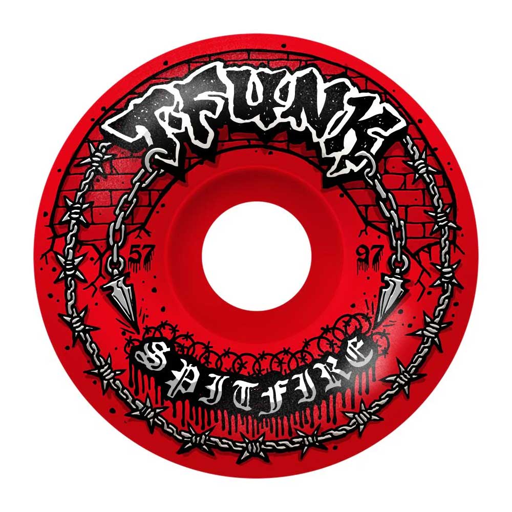 Spitfire Wheels T-Funk Raw Formula Four Radial Full Wheels 97a 57mm