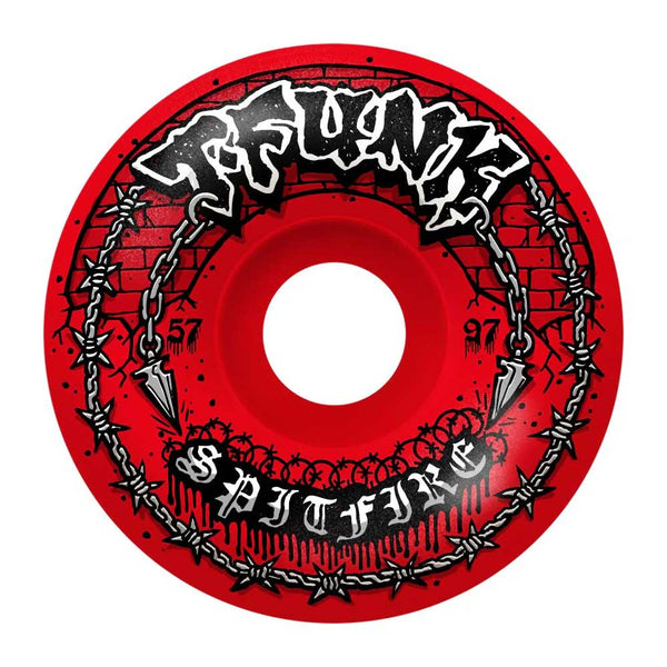 Spitfire Wheels T-Funk Raw Formula Four Radial Full Wheels 97a 57mm