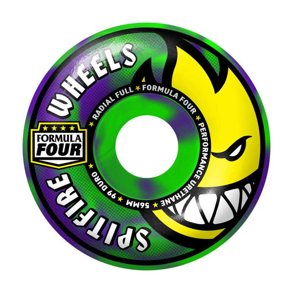 Spitfire Wheels Formula Four Radial Full Wheels 99a 56mm Swirl