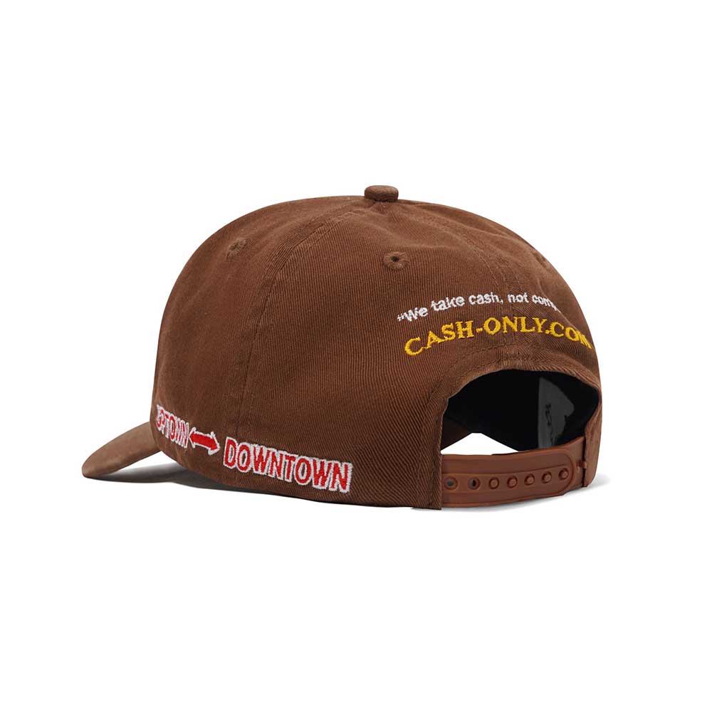 Cash Only Transport 5 panel cap brown