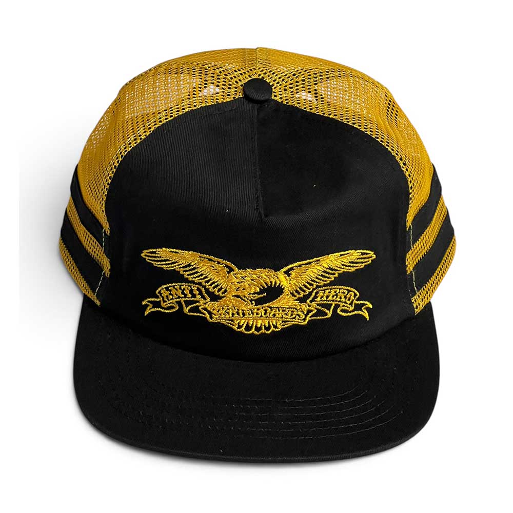 anti-hero-basic-eagle-cap.black-yelllow-front