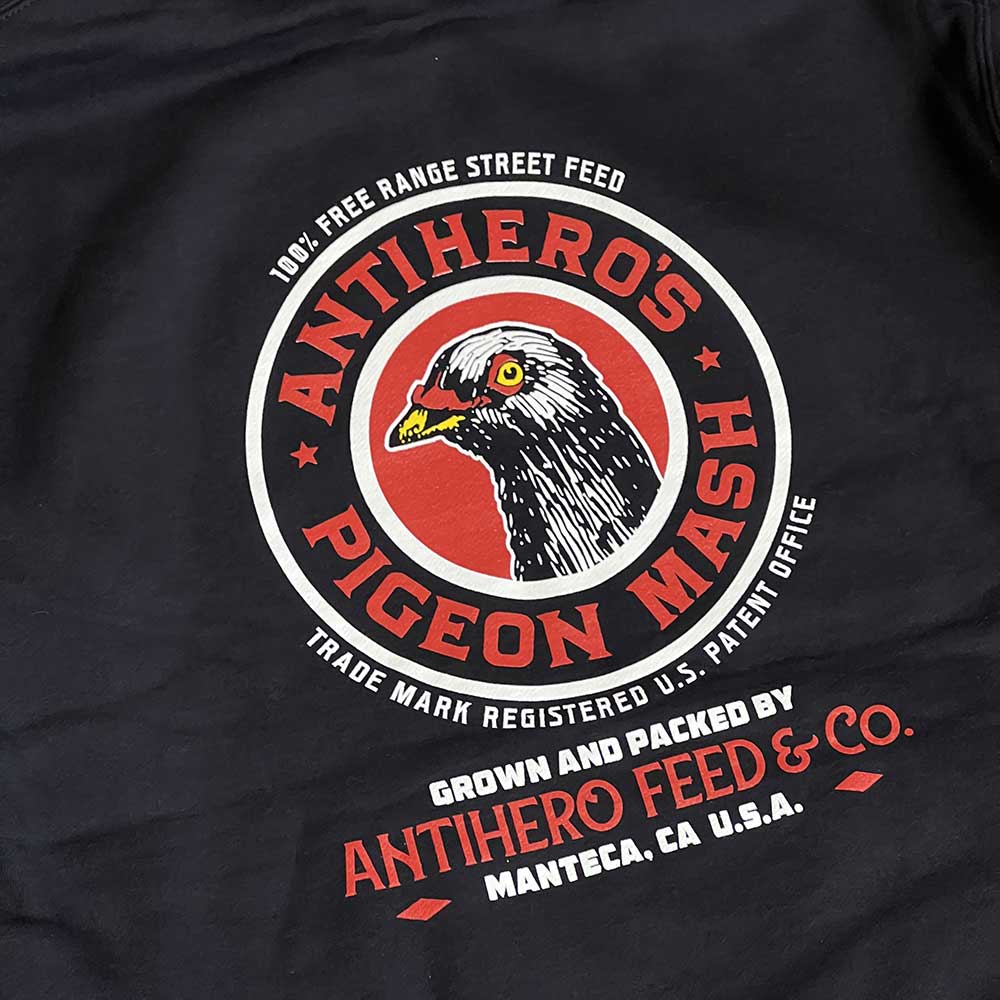 Anti Hero Pigeon Mash Hoodie Navy back detail