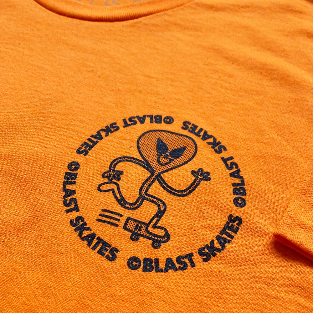 Blast Skates Alien Mascot T-shirt front detail
