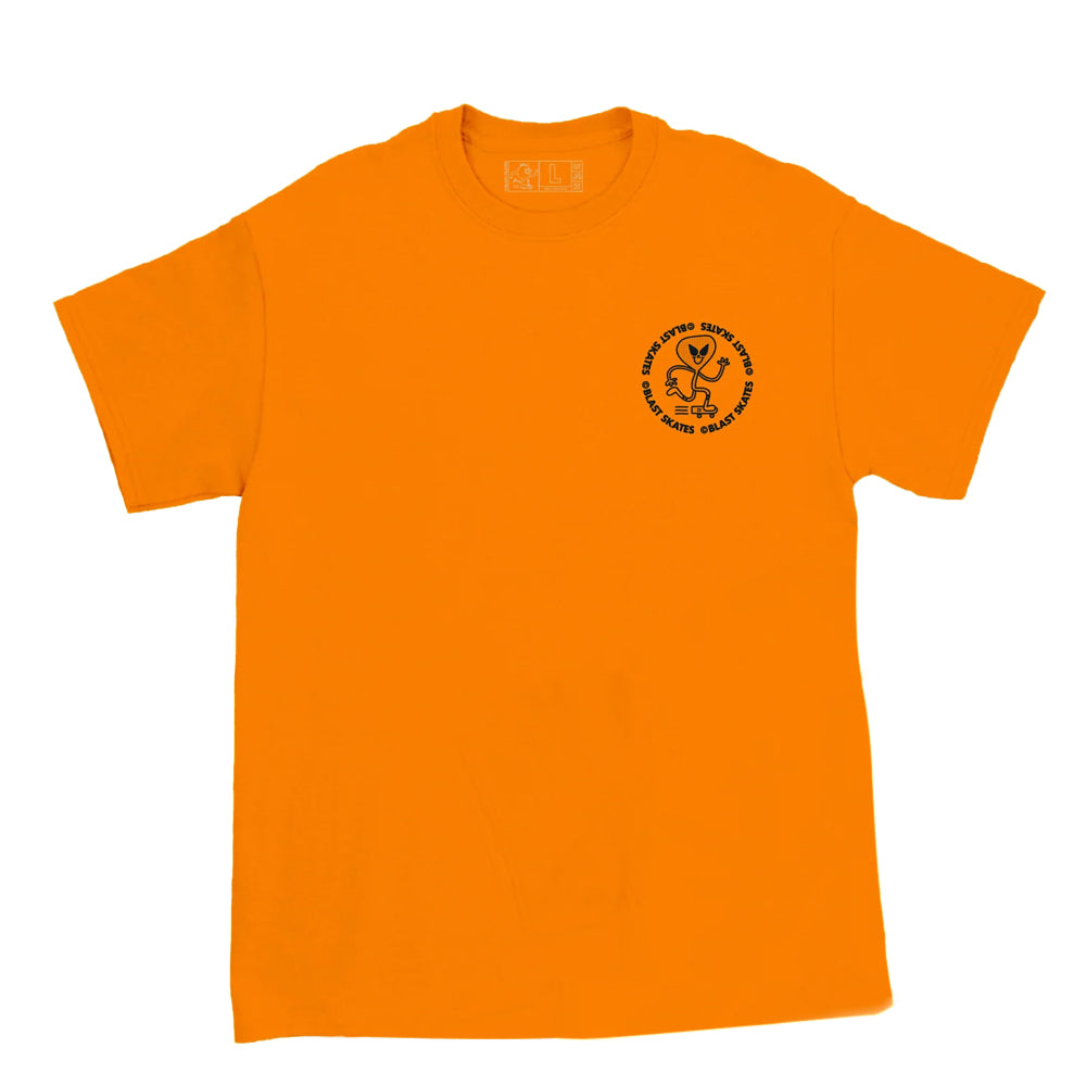 Blast Skates Alien Mascot T-shirt front