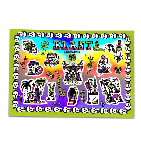Blast Skates Seb Touache flash sticker sheet