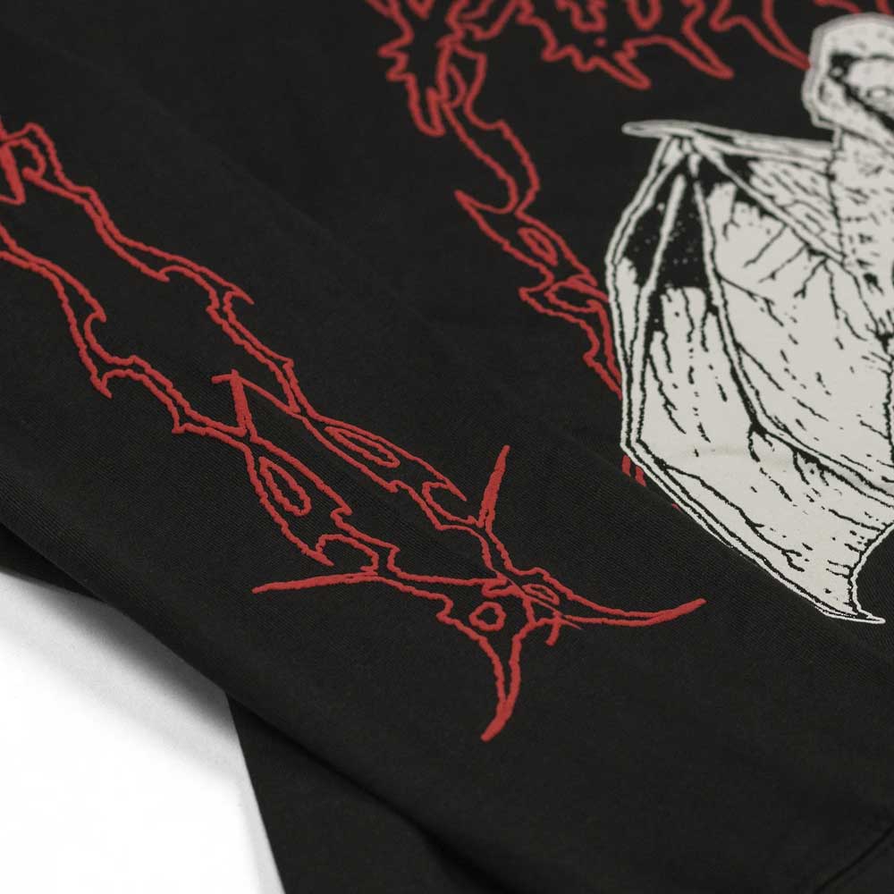 Dungeon Darkened Wings Long Sleeve T-Shirt sleeve