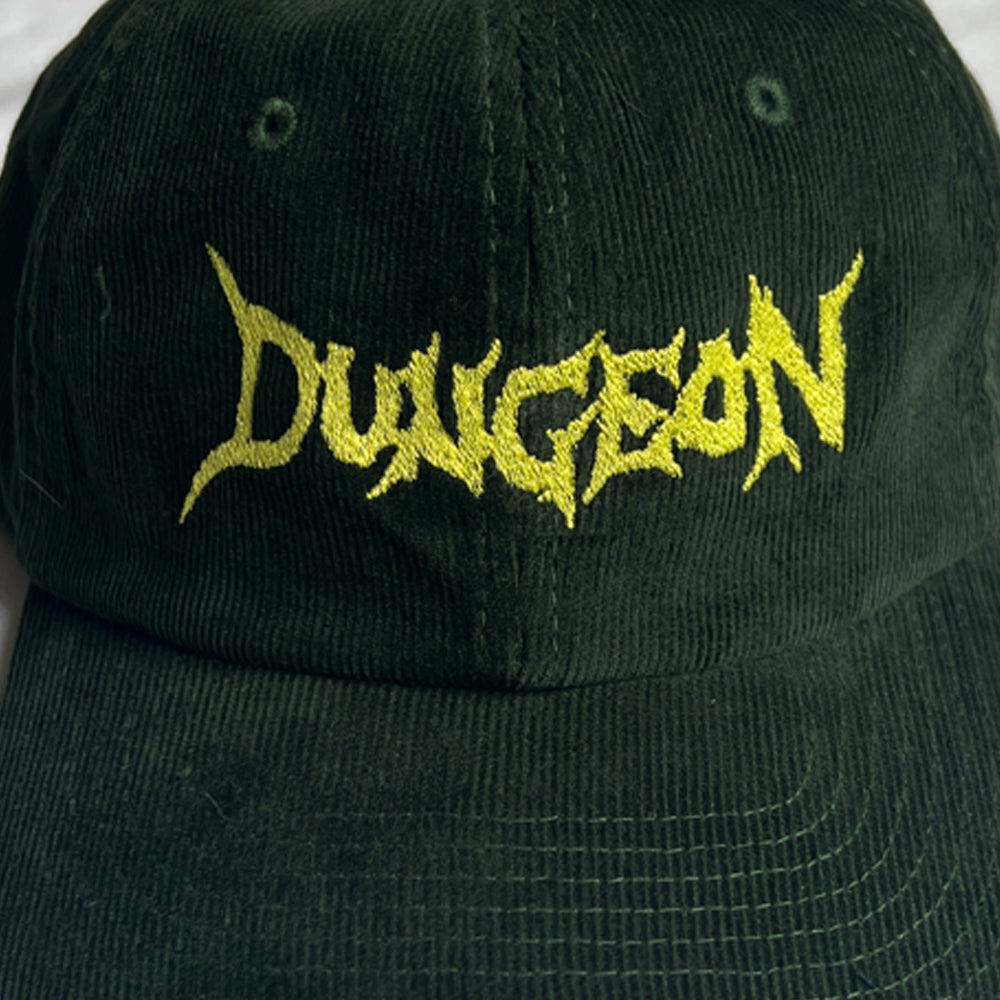 Dungeon Logo Cord Cap Green detail

