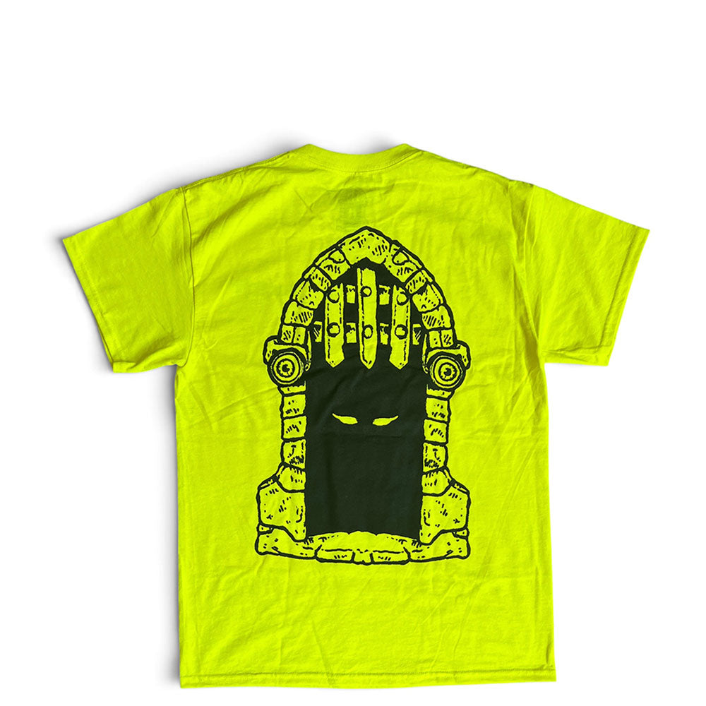 Dungeon Portcullis T-shirt safety yellow