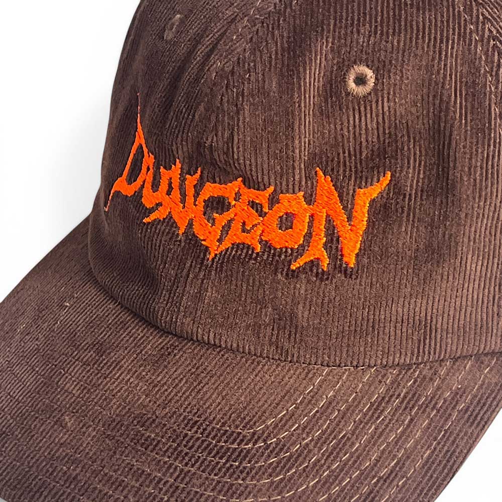 Dungeon Logo Cord Cap Brown