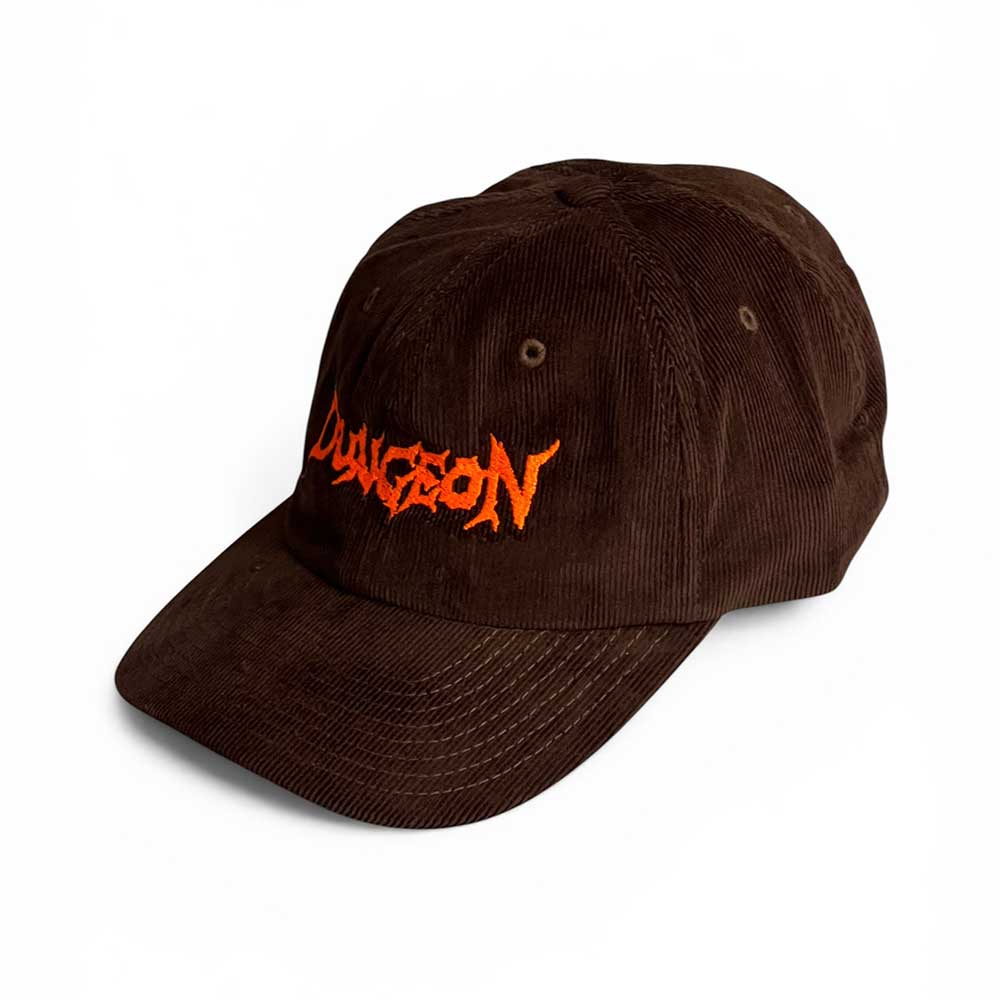 Dungeon Logo Cord Cap Brown
