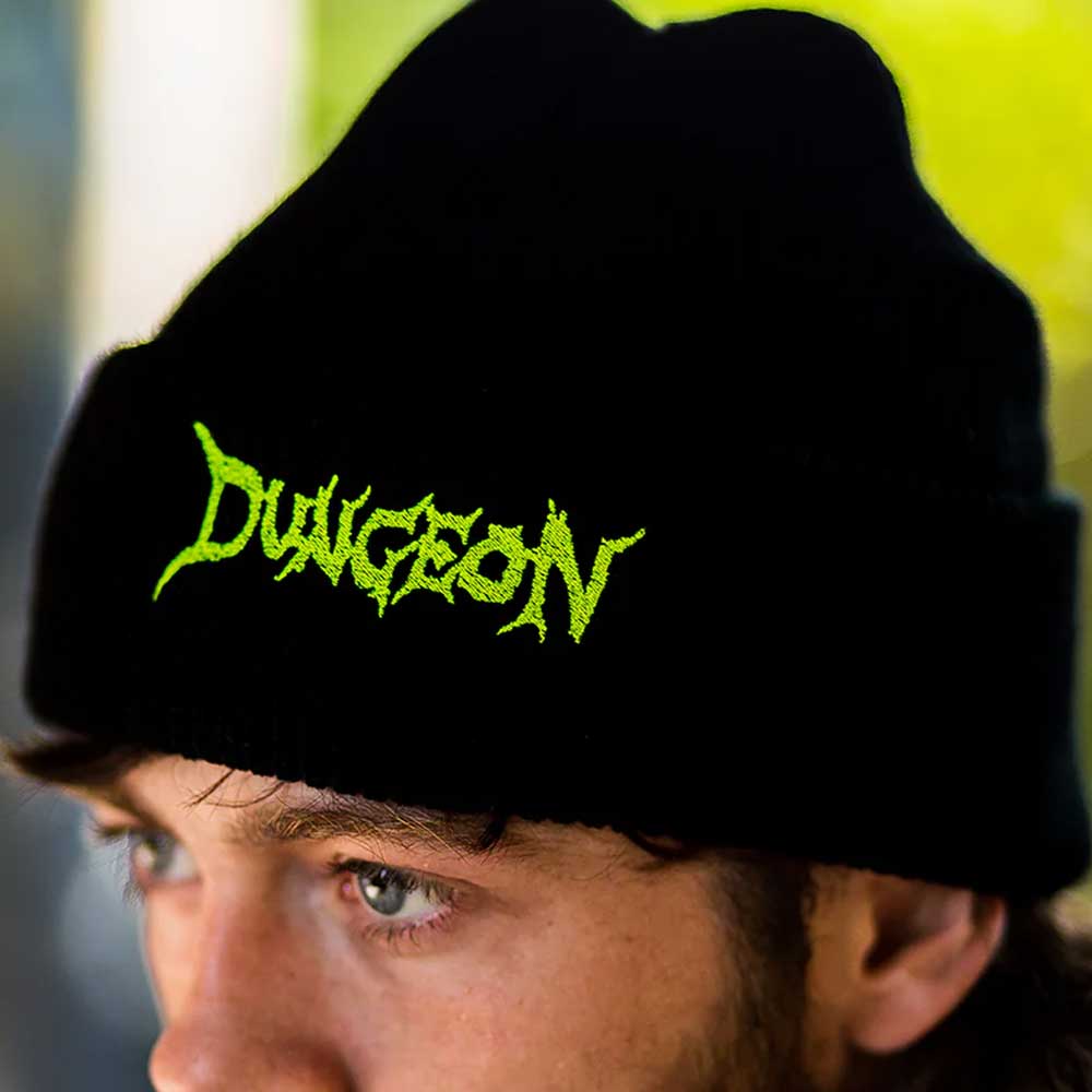 Dungeon Scrawl Logo beanie model