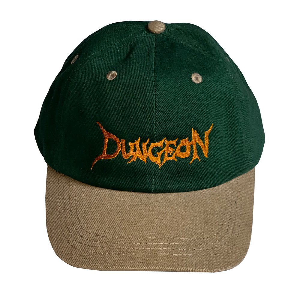 Dungeon Logo twill cap green front