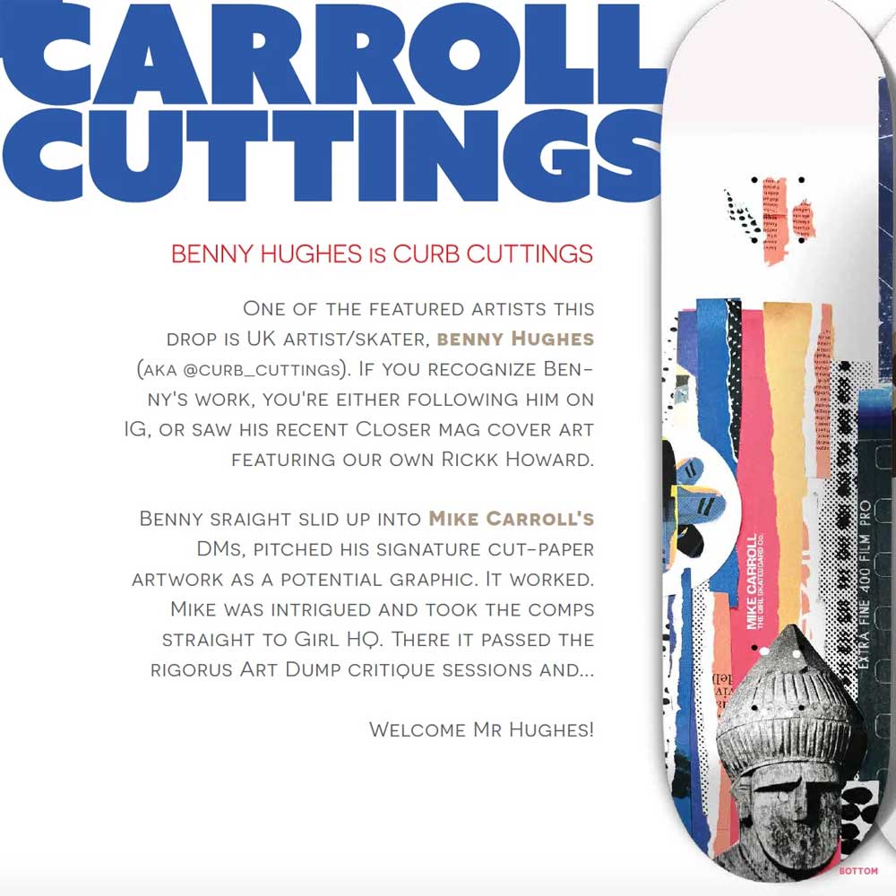 Girl Skateboards Carroll Curb Cuttings Deck 8.375 details