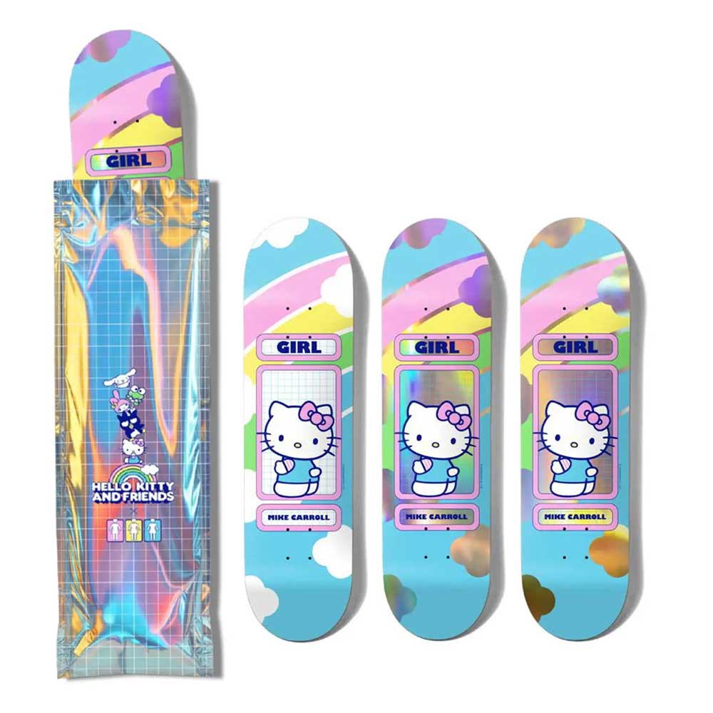 Girl Skateboards Carroll Hello Kitty Rainbow Deck