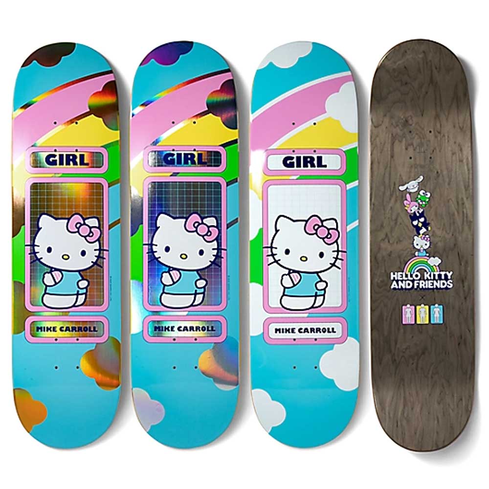 Girl Skateboards Carroll Hello Kitty Rainbow Deck