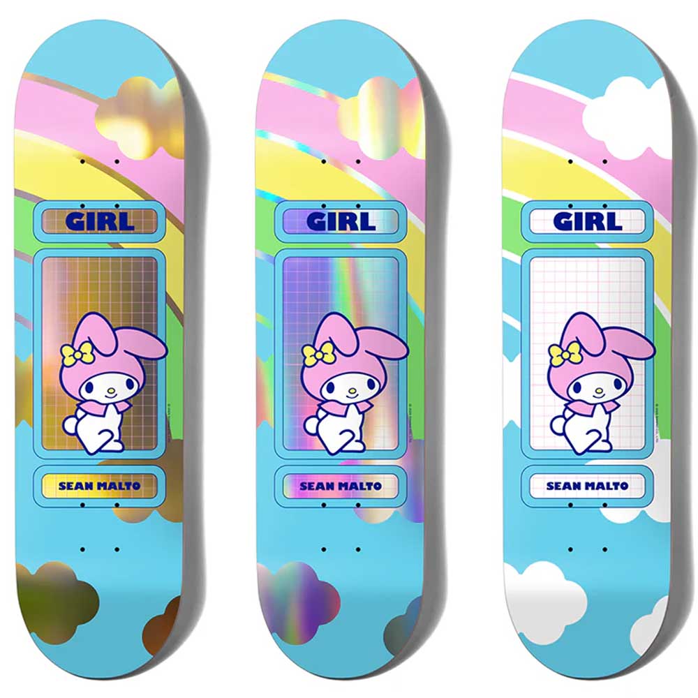 Girl Skateboards Malto Hello Kitty Rainbow deck