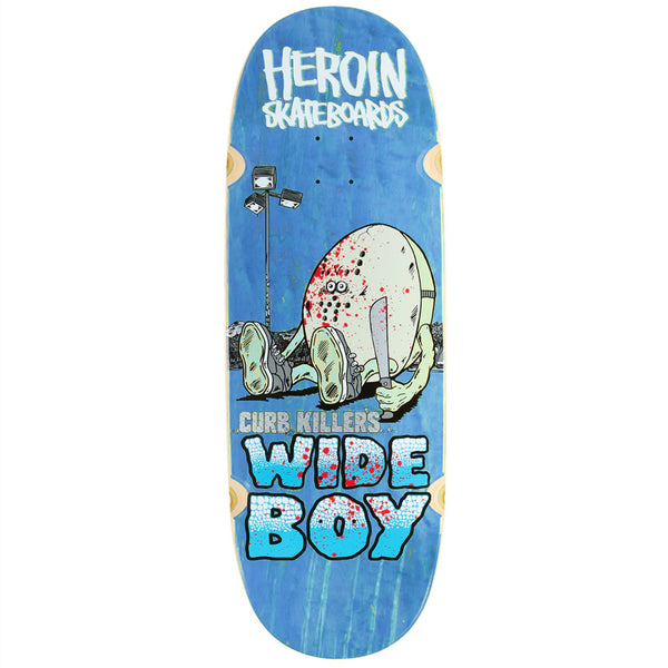 Heroin Skateboards Curb Killers Wide Boy Deck 10.75