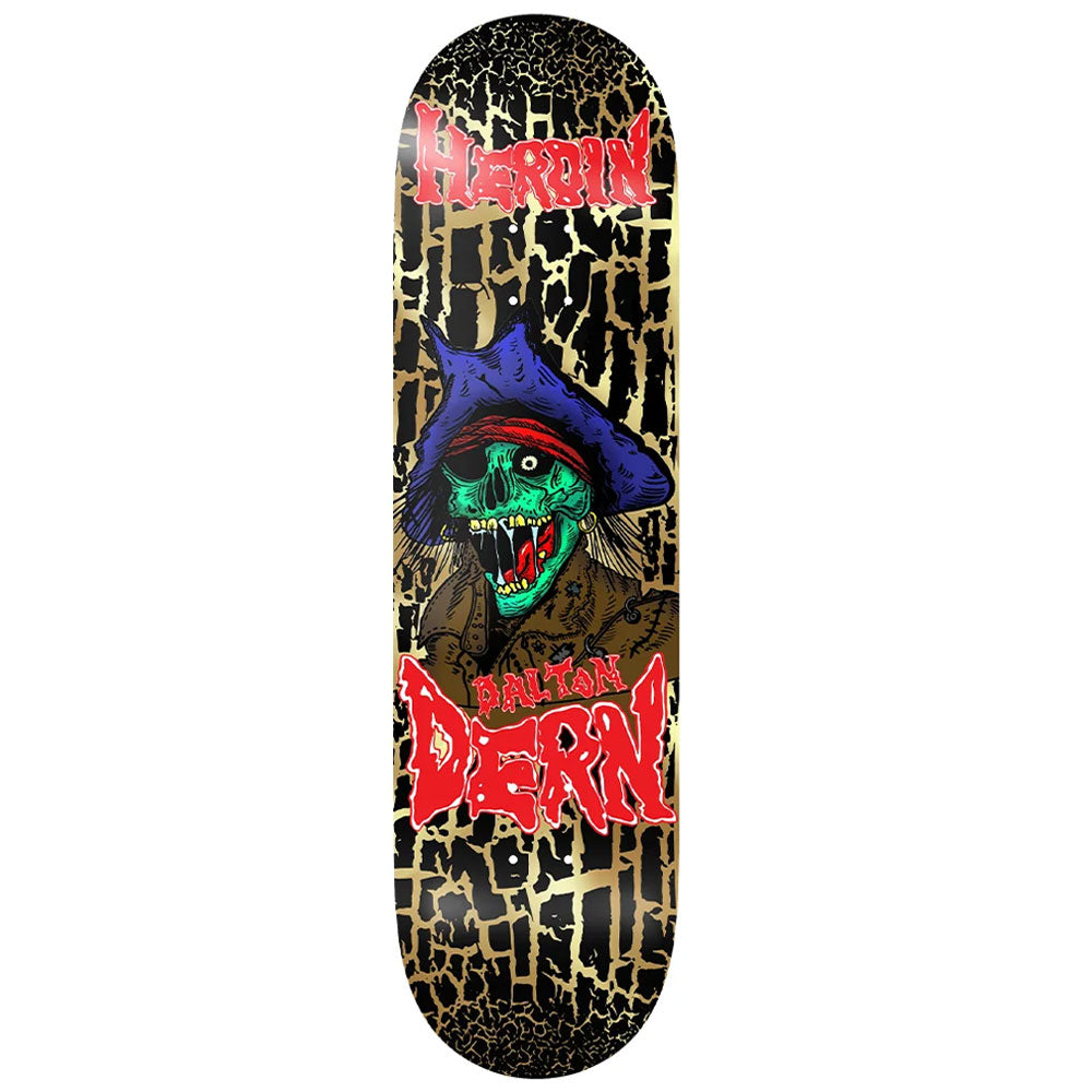 Heroin Skateboards Dern Kock Offs 2 Pirate Deck 8.75