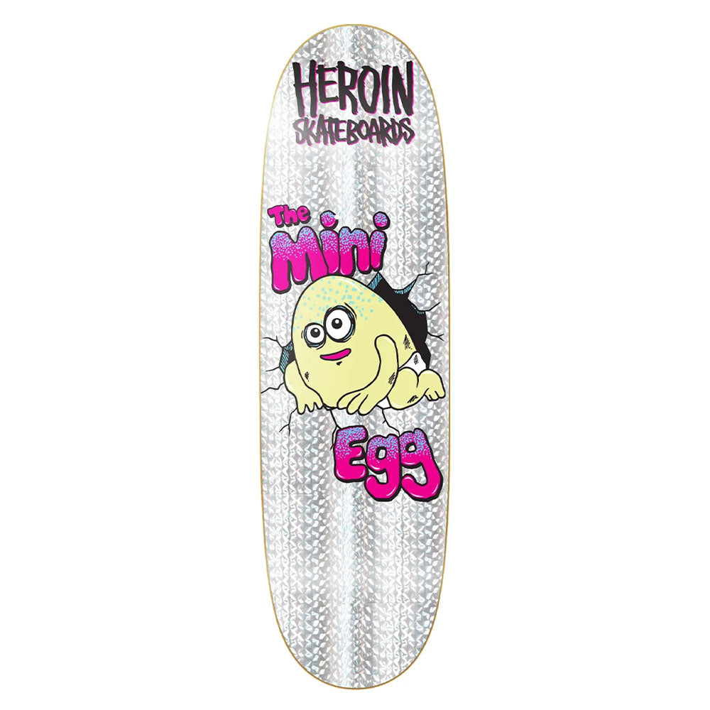 Heroin Skateboards Holographic Foil Mini Egg Deck