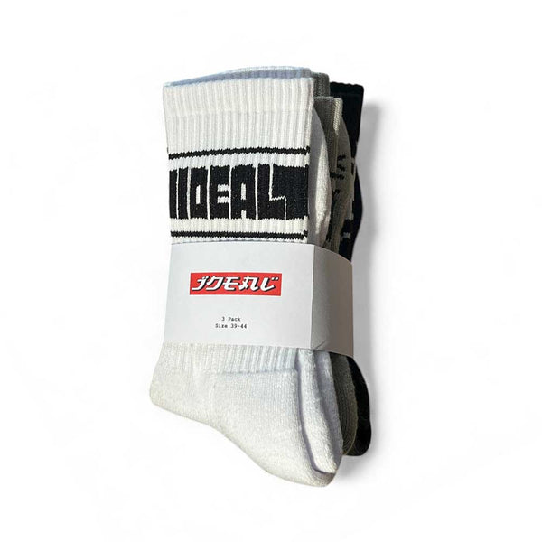 Ideal Block Logo Socks 3 Pack
