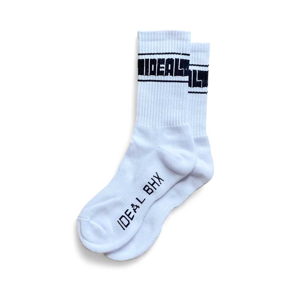 Ideal Block Logo Socks White