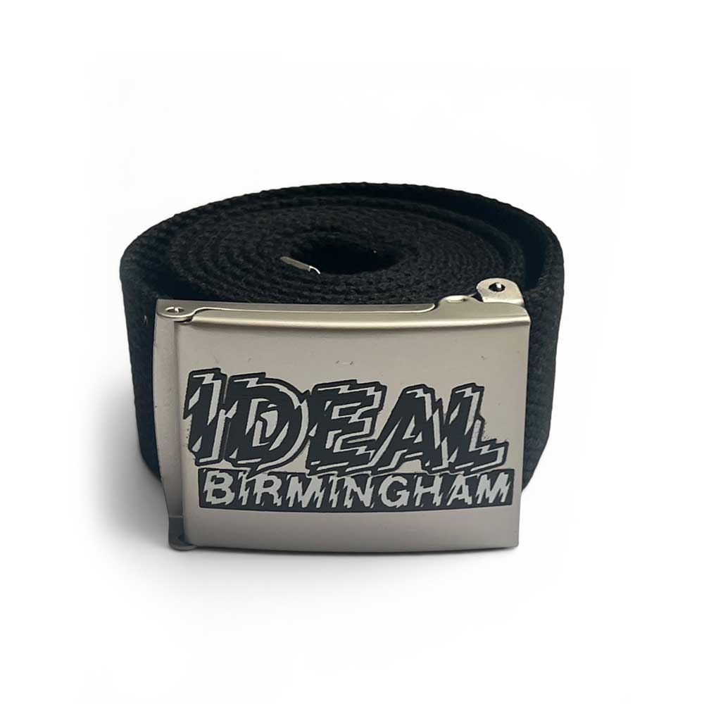 Ideal Shatter Logo Web Belt black silver front