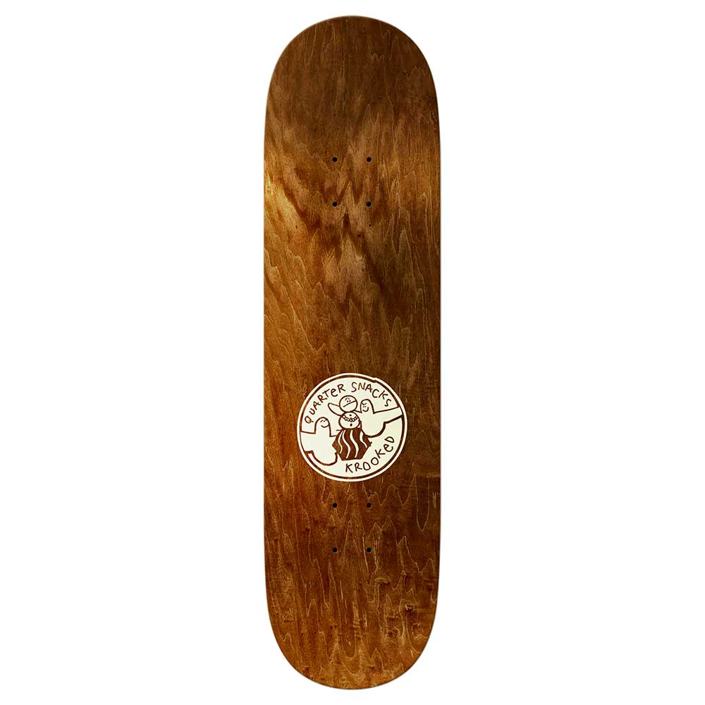 Krooked Skateboards x Quarter Snacks Snack Man Deck top