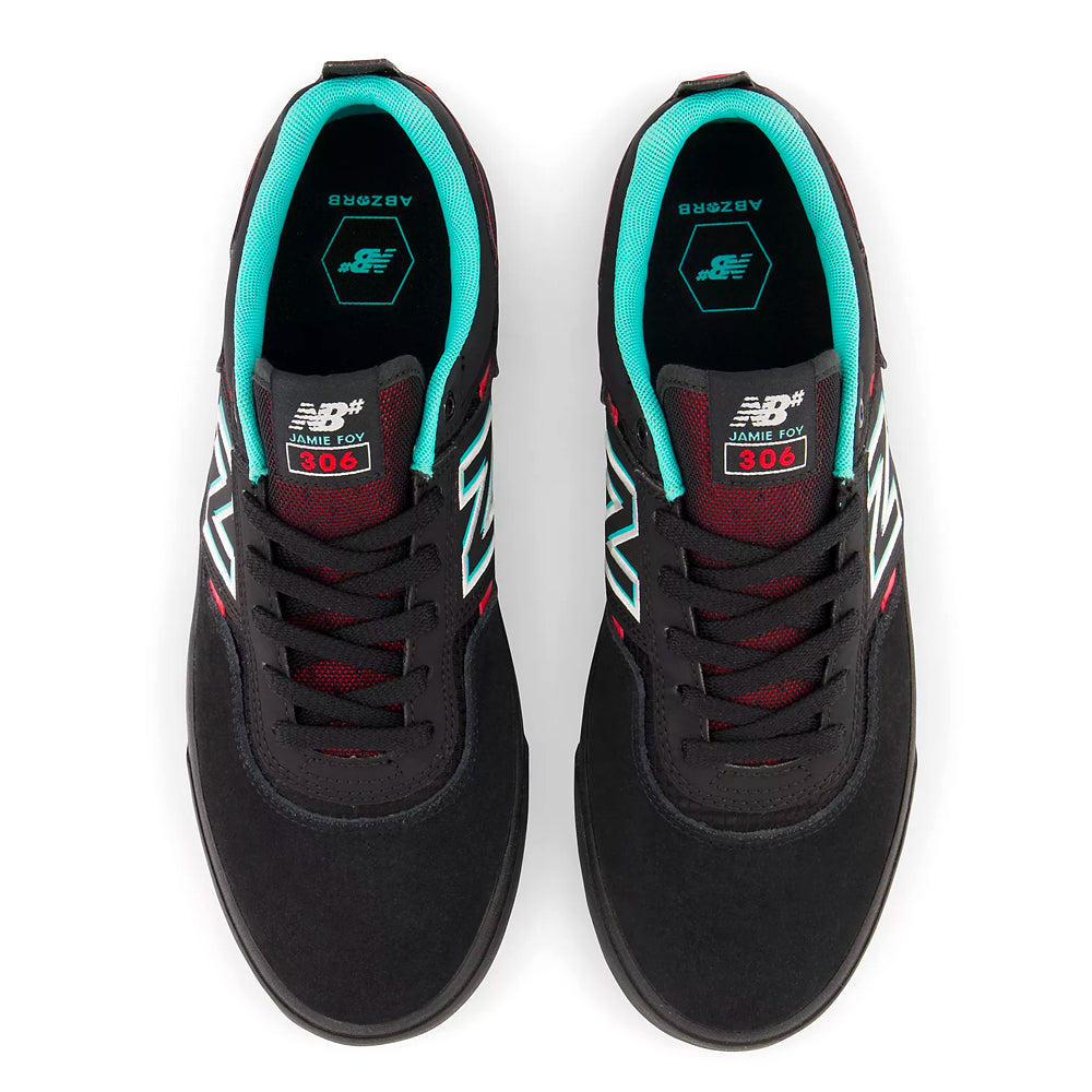 New Balance Numeric 306 black electric red above