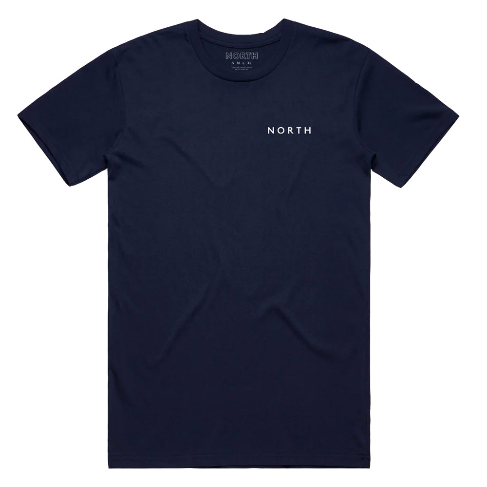 North Skateboard Magazine Film Star Logo T-Shirt navy front