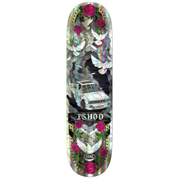 Real Skateboards Ishod Twin Tail Holo Cathedral Twin Tail deck