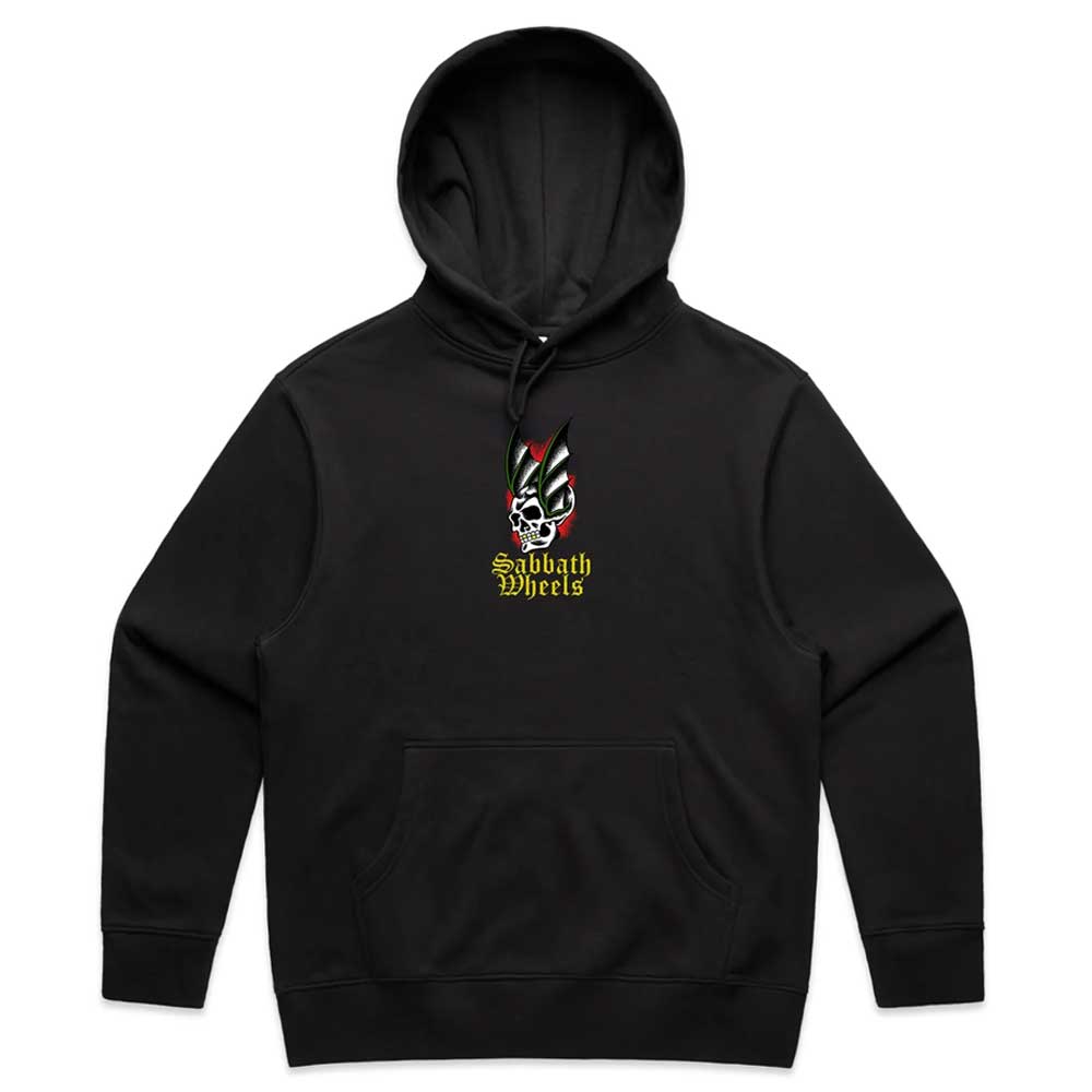 Sabbath Wheels Flying Skull Hooded Sweat