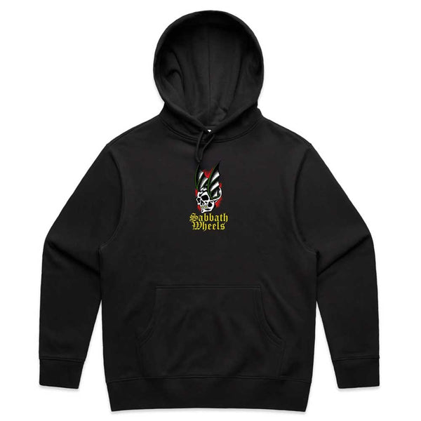 Sabbath Wheels Flying Skull Hooded Sweat