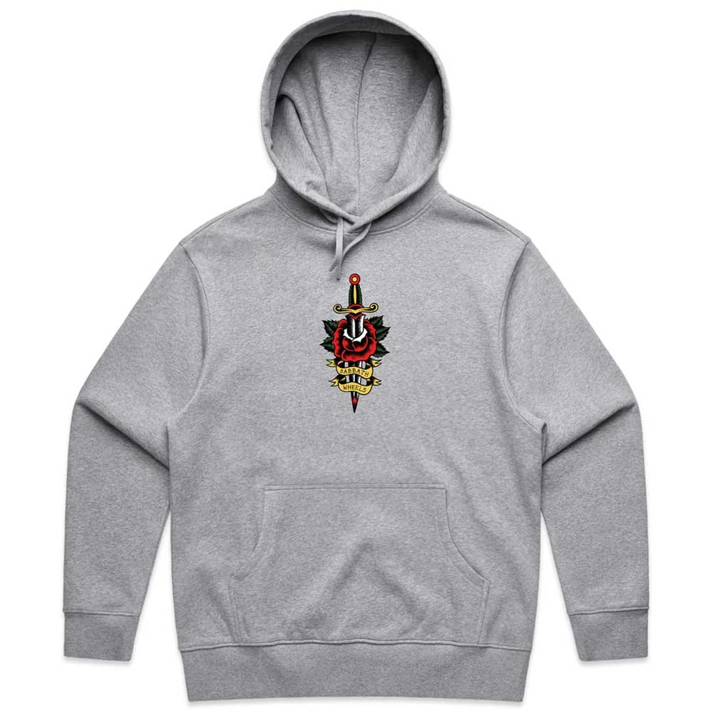 Sabbath Wheels Rose Dagger Hooded Sweat