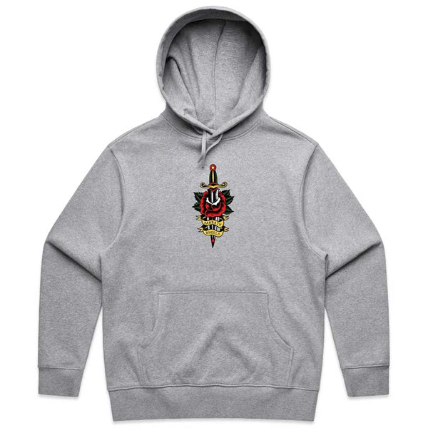 Sabbath Wheels Rose Dagger Hooded Sweat