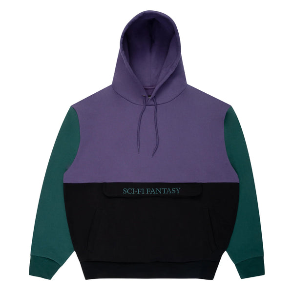 Sci-Fi Fantasy Colorblocked hoodie purple / black