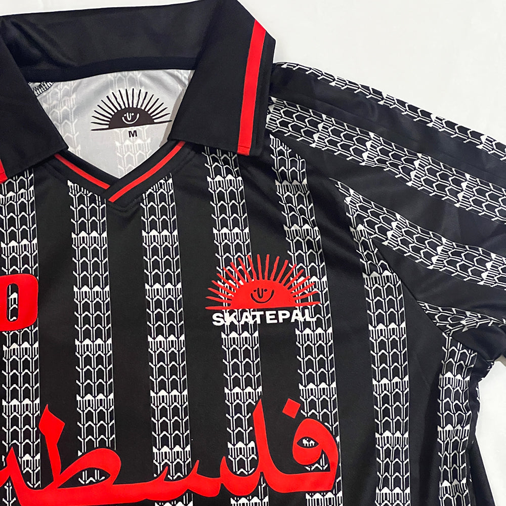 SkatePal '10 Year Anniversary' Football Shirt detail