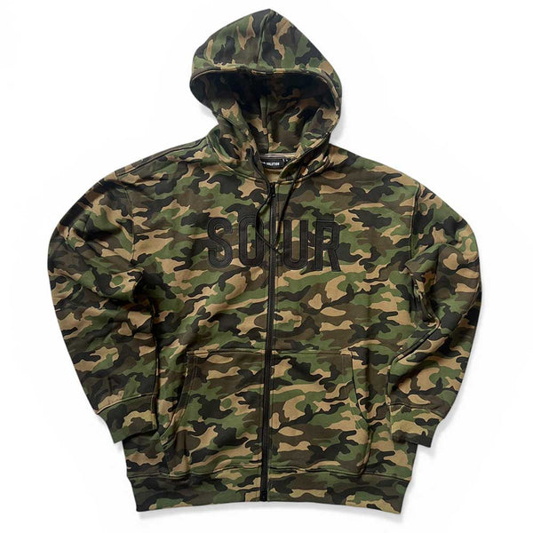 Sour Skateboards Army Logo Zip Hood